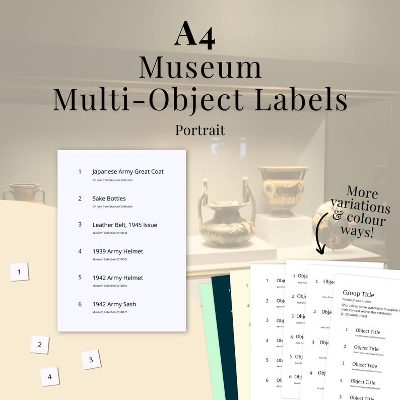 Printable A4 Multiple Object Label Portrait| Digital Template for ...