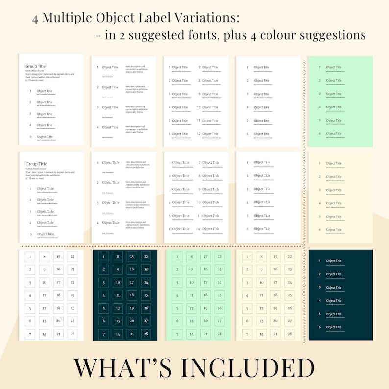 Gameobject Text Labels Printable A4 Multiple Object Label Portrait| Digital Template for ...