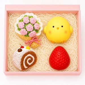 Squishy & Crystal Glass Cube Set, Desk Decor Gift Box