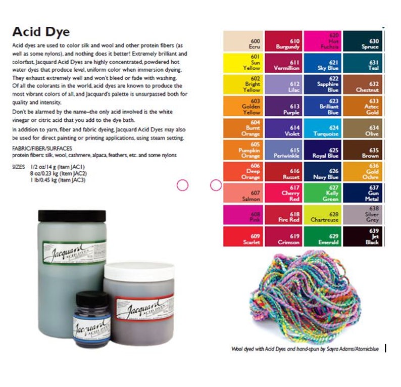 Jacquard Acid Dyes For Silk Wool and other Protein Etsy
