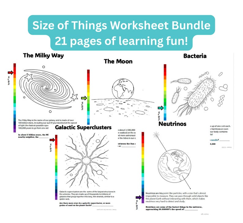 Fun Size Comparison Worksheet for Kids Instant Download - Etsy