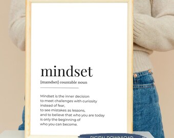 Mindset Definition Wall Art - Inner Decision (Digital Download)