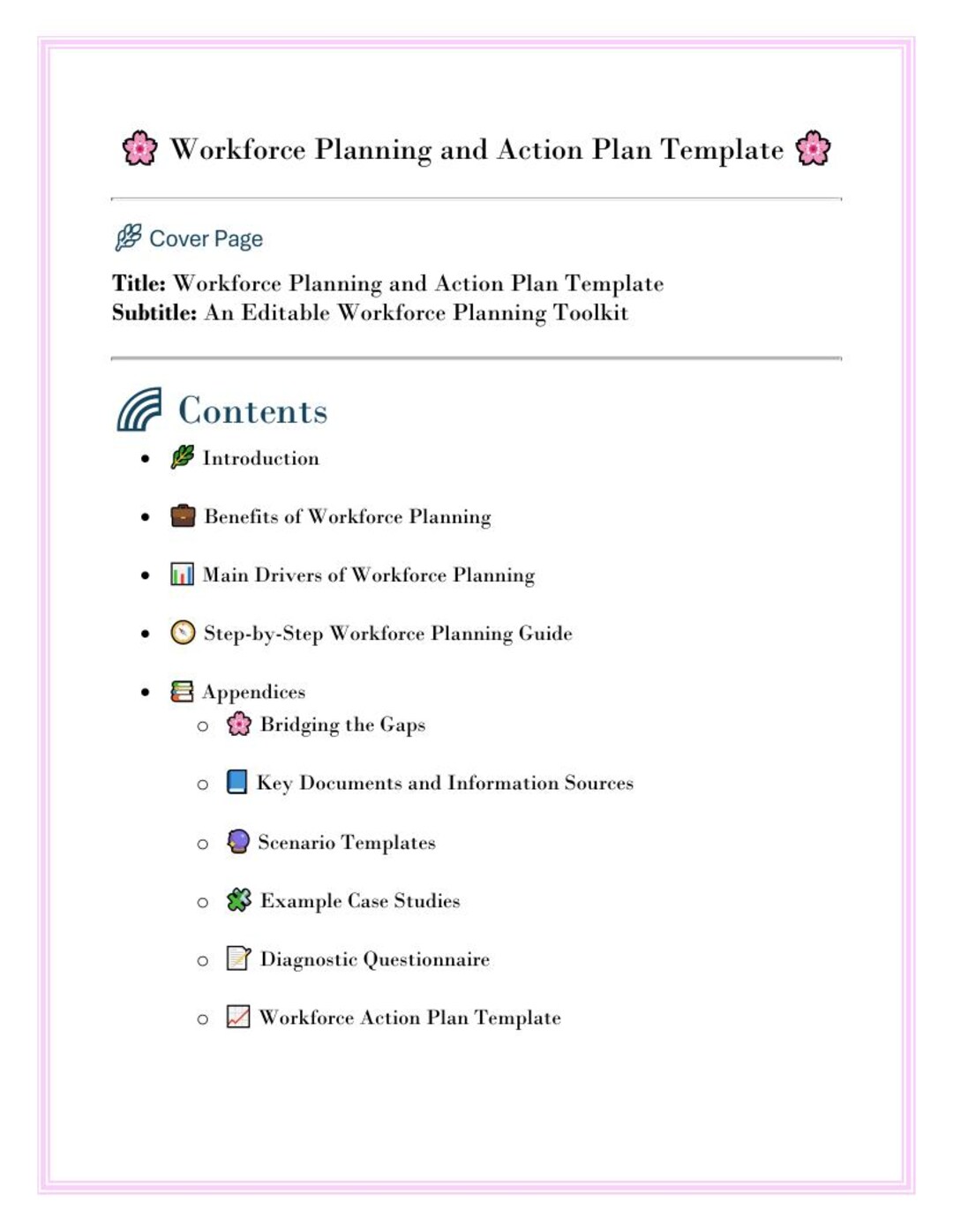 Workforce Planning and Action Plan Toolkit | HR Planning, SWOT, Gap ...