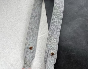 Togo leather Shoulder/Crossbody Strap-Blue pale, for Picotin/Evelyne/Kelly Depeches/In the loop/Lindy/More bags