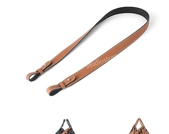 Bandoulière en cuir Togo bicolore pour sacs Lindy/More