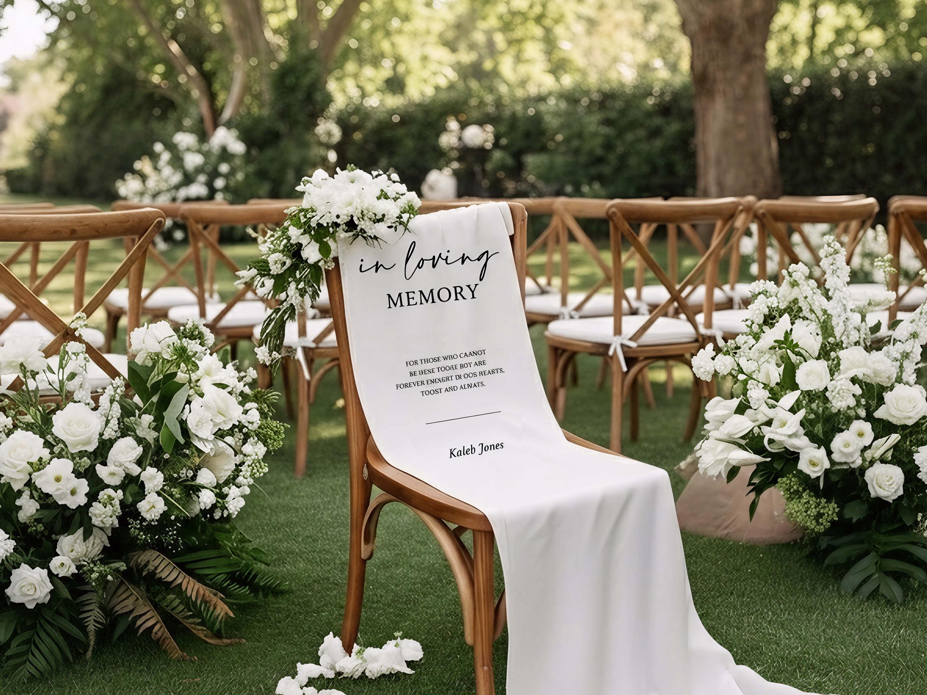 Personalized Loving Memory Wedding Sign,reserved Banner for Loved Ones ...