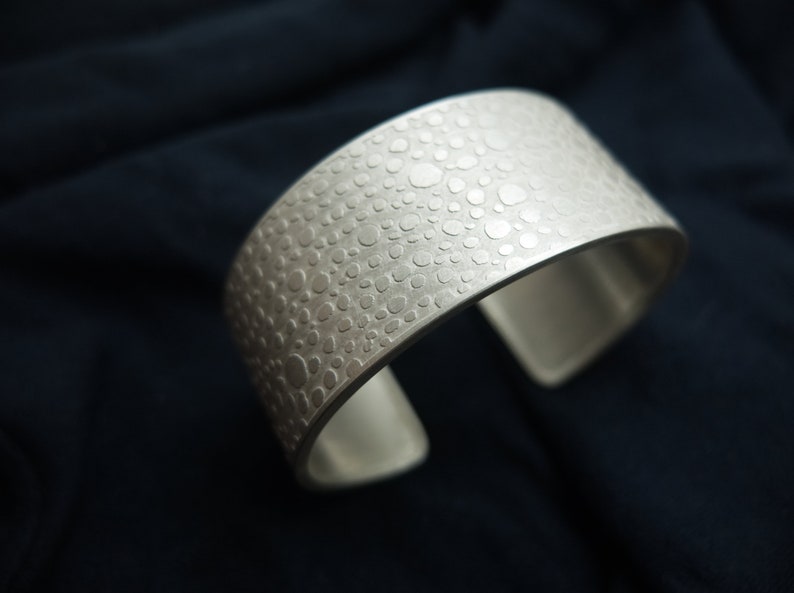 wide silver cuff, etched cuff bracelet, textured cuff, wedding silver cuff bangle, bridal cuff bracelet, wedding jewelry, minimalist cuff image 3