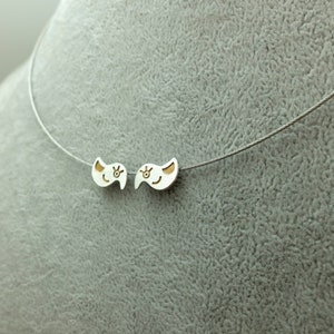 birds on branch necklace, sterling silver birds pendant, gold plated animal jewelry