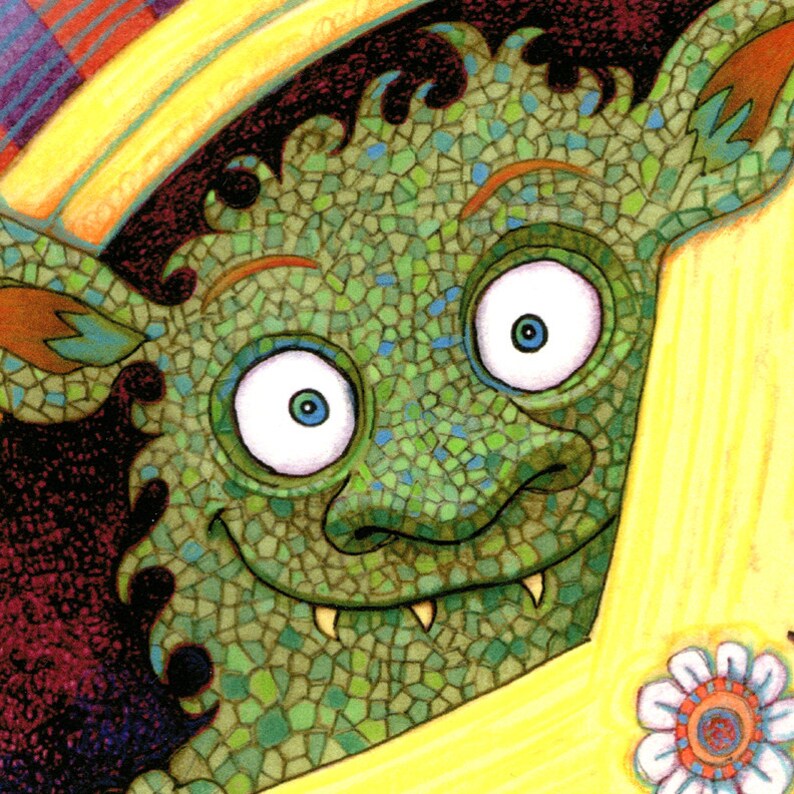 Monster Kids Wall Art Print Monster Art Peace Sign Print Etsy