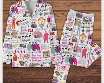 Jonass Brotherss The Album Pajamas Set, Five Albums One Night Tour Pjs, Joe Jonas, Long and Short Pajamas