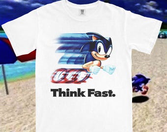 Vintage geïnspireerd T-shirt Sonic the Hedgehog | Retro gaming, nostalgisch T-shirt met print, jaren 90-stijl