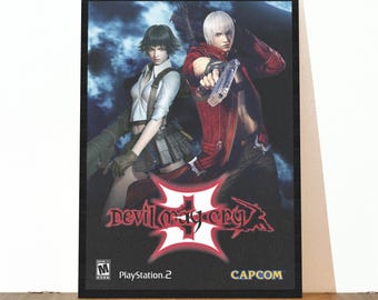 Devil May Cry 3 Poster, Retro PS2 Game Matte Art Print