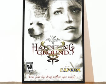 Haunting Ground Poster, Retro PS2 Horror Game Print, Capcom Wall Art, Game Room Decor