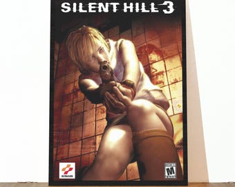 Silent Hill 3 Poster, Heather Mason Horror Print, Retro PS2 Game Wall Art, Game Room Decor
