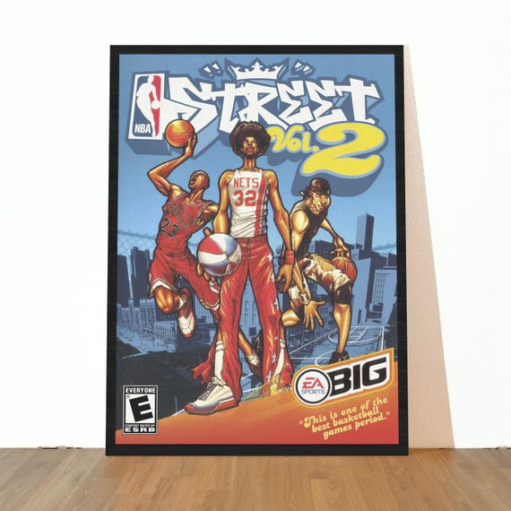 NBA Street Vol. 2 Poster, Basketball Art Print, Video Game Decor