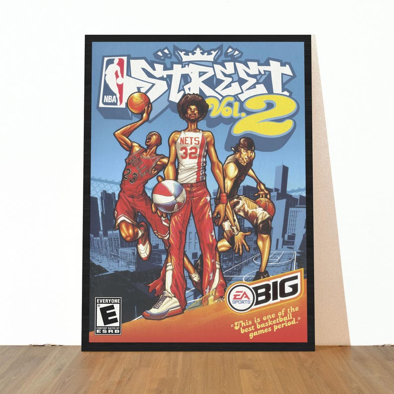 Póster de NBA Street Vol. 2, lámina artística de baloncesto, decoración de videojuegos imagen 1