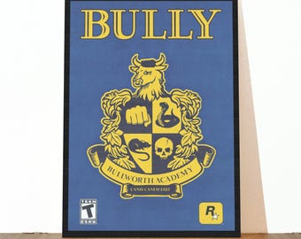 Bully Game Poster, Bullworth Academy Print, Retro Gaming Art