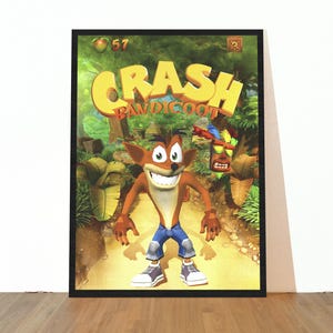 Póster retro de Crash Bandicoot / Impresión del juego clásico de PS1