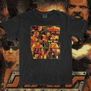 Camiseta WWF Raw Is War, camiseta retro de lucha libre, regalo de la era Attitude de los 90, Comfort Colors