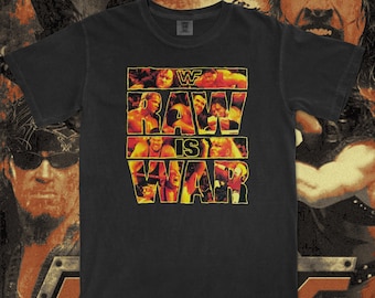 WWF Raw Is War shirt, retro worstelshirt, cadeau uit het Attitude Era van de jaren 90, Comfort Colors