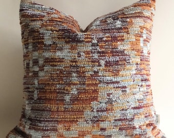 Woven Abstract Pillow Cover, Earth Tone Decorative Throw Cushion, Modern Accent Home Decor