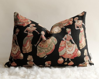 Woven Ethnic Jacquard Cushion , Boho Decorative Throw Pillow