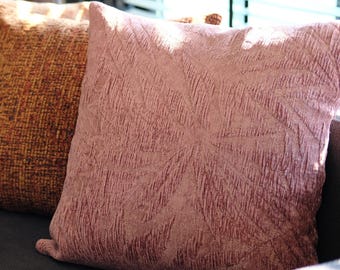 Dusty Rose Chenille Texture Pillow Cover, Soft Decorative Cushion for Sofa & Bedroom