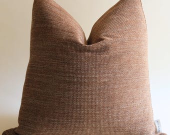 Textured Neutral Pillow Cover, Woven Upholstery Accent Cushion, Modern Beige Home Decor