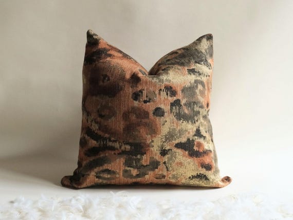 Textured Jacquard Pillow Cover – Warm Earth Tones, Modern Boho Decor