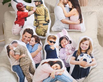 Custom face pillow from photo Personalized 3D shaped photo cushion- Personalized photo throw pillow.