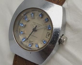 Montre Bracelet Automatique Vintage Louis Rossel Pour Homme - Mécanique, Occasion