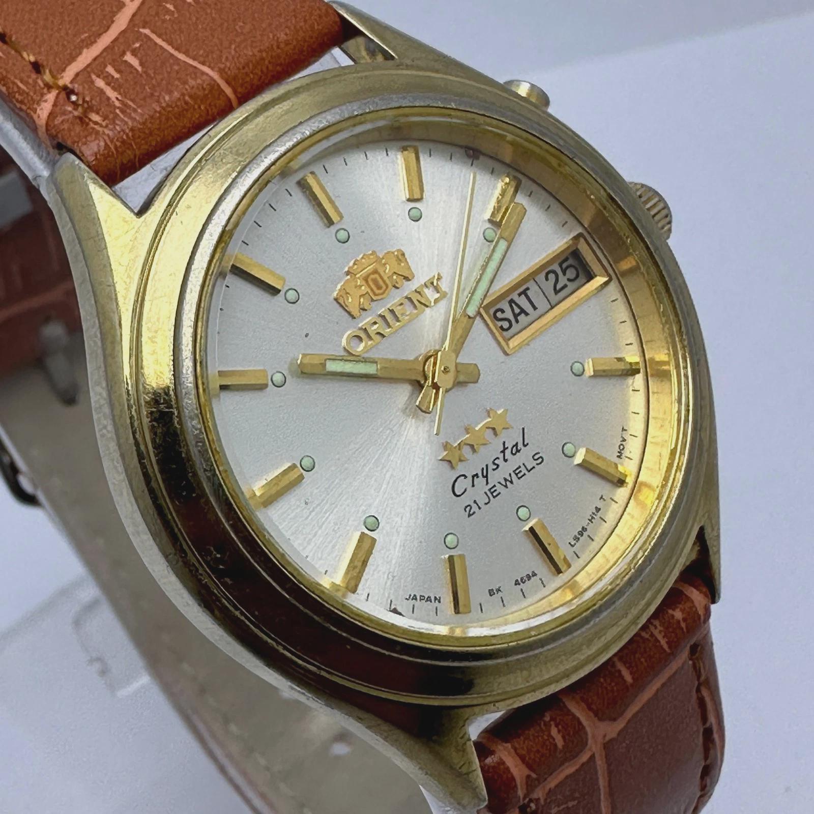 Orient Crystal Tri-star EM03-A0 CA Day/date Vintage Men's Watch