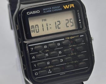 Calculadora Casio CA-62 Reloj digital vintage con alarma y cronógrafo para hombre, de cuarzo, estilo retro japonés.