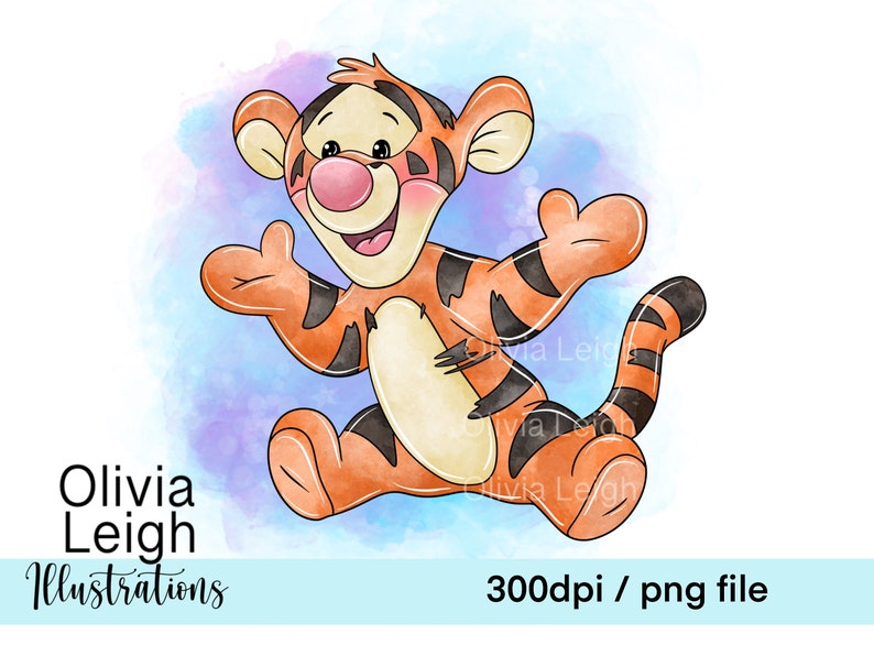 Schattige Baby Winnie de Poeh Teigetje Clipart PNG-bestanden DIGITALE DOWNLOAD Commercieel gebruik afdrukbaar afbeelding 1