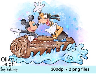 Parque temático Mickey y sus amigos: imágenes prediseñadas, archivos PNG, descarga digital, imprimibles