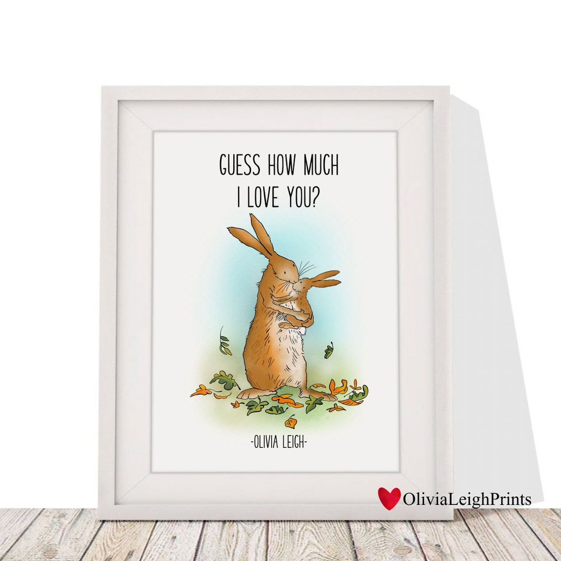 Guess How Much I Love You Hand Drawn Word Art Quote PrintWall Etsy