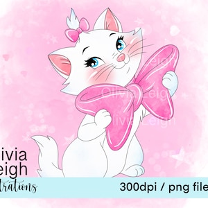 Aristocats Kitten schattige clipart-png-bestanden DIGITALE DOWNLOAD Afdrukbare