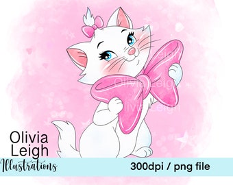 Aristocats Kitten Cute Clipart PNG Files DIGITAL DOWNLOAD Commercial Use Printable