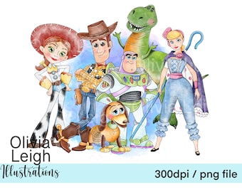 Cute Toy Story Clipart PNG Files DIGITAL DOWNLOAD  Printable