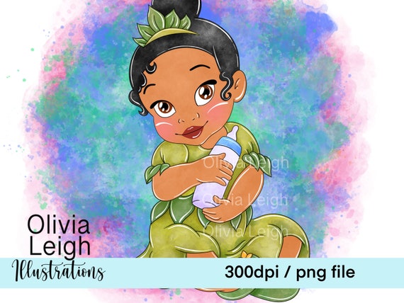 Baby Tiana Clipart PNG Instant Digital Download Tiana 