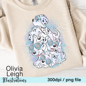 101 Dalmatiner Clipart PNG Dateien DIGITAL DOWNLOAD Sublimation Printable