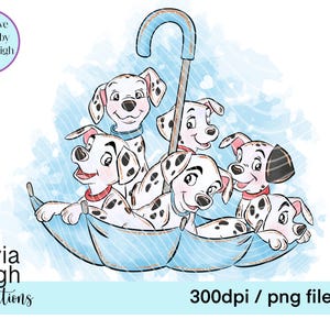 101 Dalmatiner Clipart PNG Dateien DIGITAL DOWNLOAD Sublimation Printable