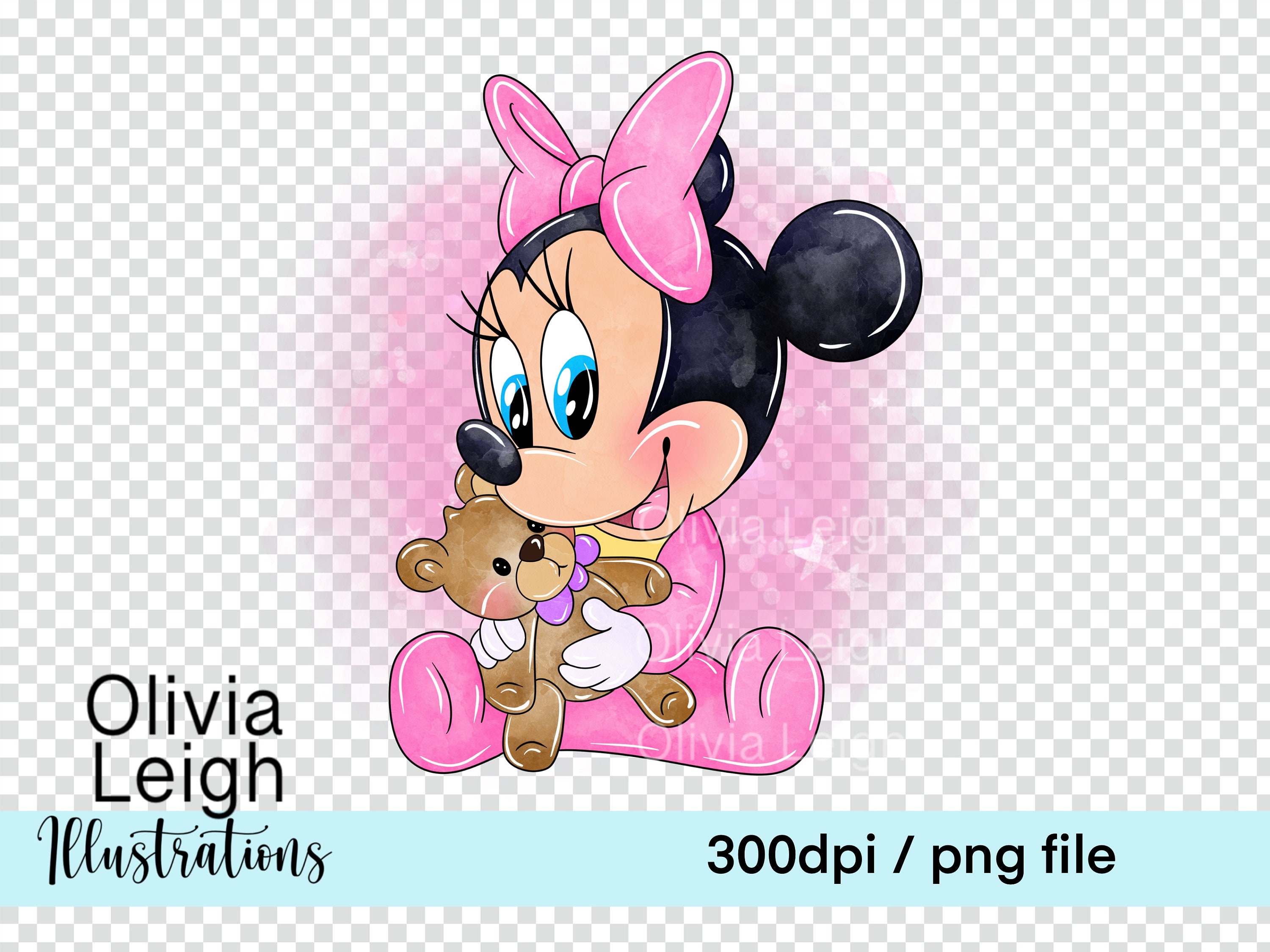 Cute Baby Minnie Mouse Clipart PNG Files DIGITAL DOWNLOAD Sublimation  Printable -  Israel