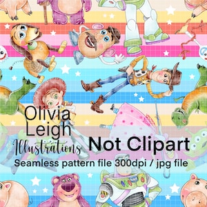Toy Story Seamless Repeat Pattern. Digital Paper. DIGITAL DOWNLOAD ...