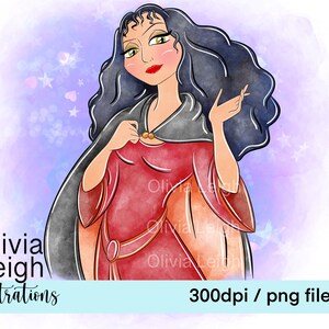 Prinzessin Bösewichte Ursula, Maleficent, Cute Clipart Set PNG Dateien DIGITAL DOWNLOAD Printable Bild 5