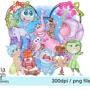 Archivos PNG de Inside Out Cute Clipart Dibujado a mano DESCARGA DIGITAL Imprimible