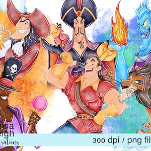 Set mannelijke prinses schurken, clipart-png-bestanden DIGITALE DOWNLOAD Afdrukbaar