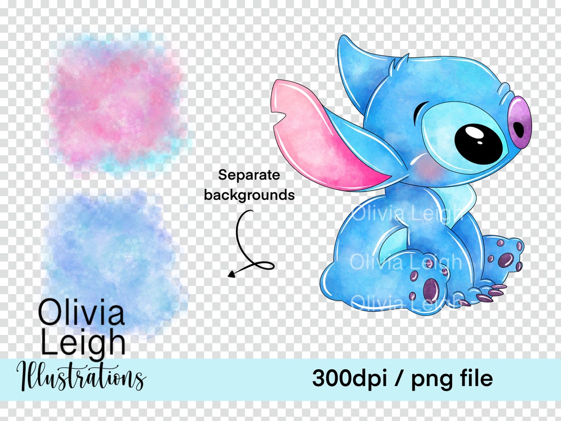 Stitch Cute Clipart PNG Files DIGITAL DOWNLOAD Commercial Use - Etsy UK