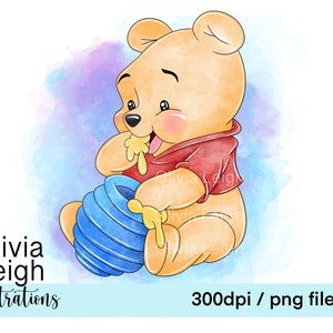Lindo bebé Winnie The Pooh Clipart PNG Archivos DESCARGA DIGITAL Imprimible