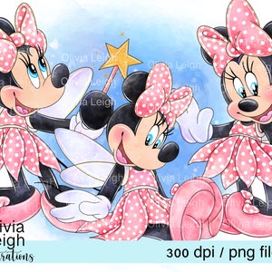 Archivos PNG de hadas lindas de Minnie Mouse DESCARGA DIGITAL Imprimibles para niños